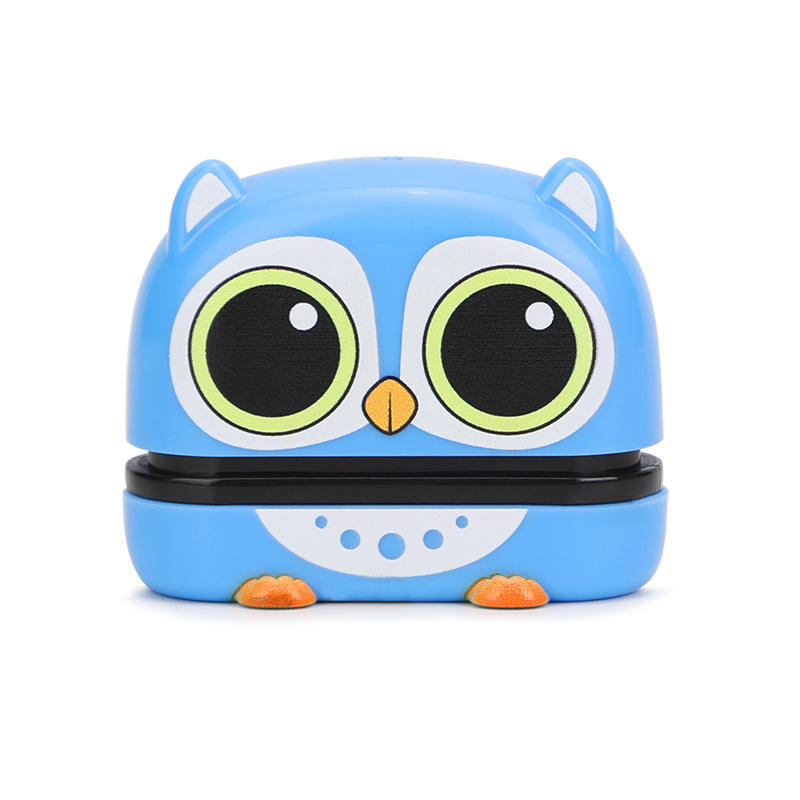 Kindergarten Kids Cartoon Personalized Photosensitive Pet Owl Pastel Name Seal Clothes Flash Foam Self Ink Toy Stamp