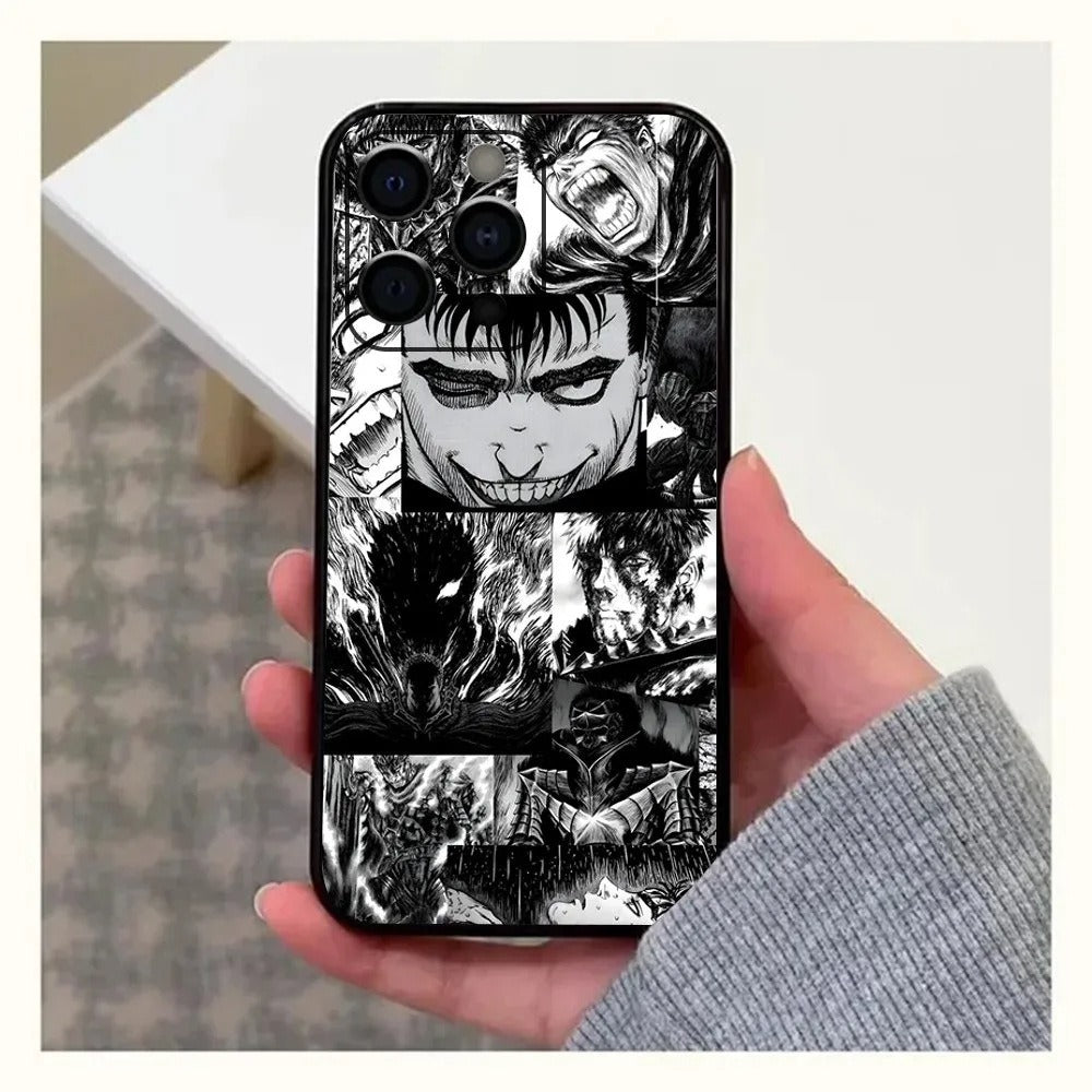 GutsrkiPhone Anime Phone Case 15 New SE Black