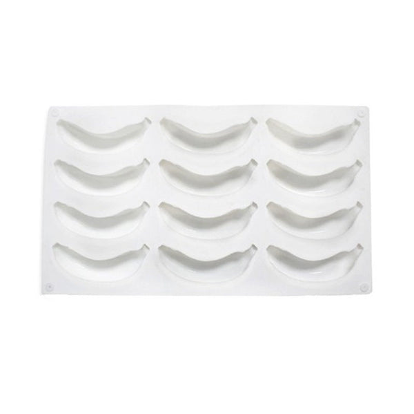 Silicone Mousse Cake Mold for French Desserts and Chocolate Filling - 12-Cavity Banana Shape