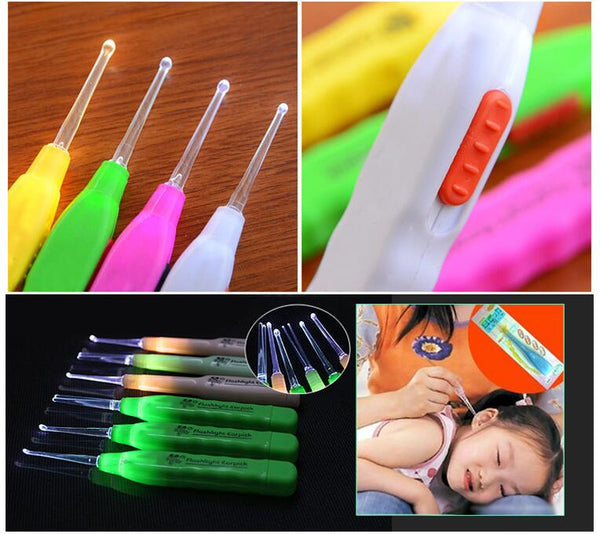 3 Muli uso LED LightEar Digger, torcia elettrica per Pulire Le Orecchie di Sicurezza Earpick Pulizia, FlashlightWax Remover