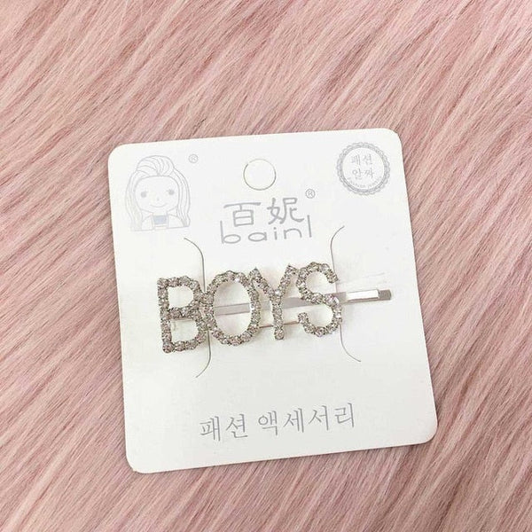 1PC Bling Letter Hairpins Headwear for Women Girls Hair Clips Pins Barrette Tools Hair Accessories