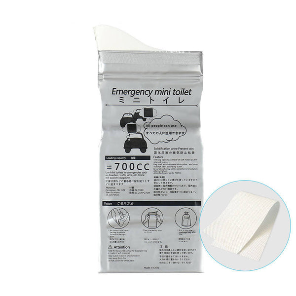 4pcs Outdoor Emergency Urinate Bags 700ml Easy Take Piss Bags Travel Mini Mobile Toilet for Baby Women Men Vomit Bag