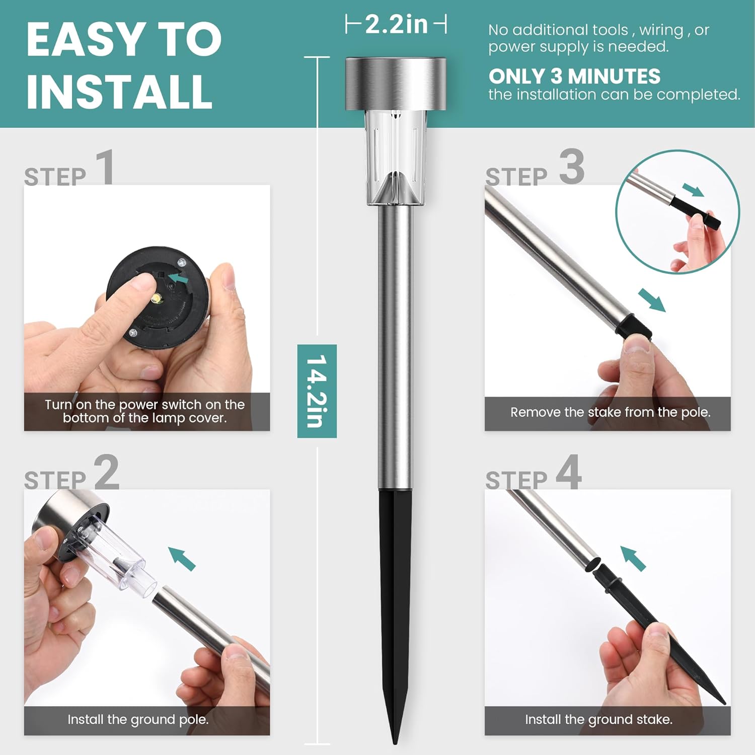 24 Pack Solpex Led Solar Outdoor Lights Pathway
