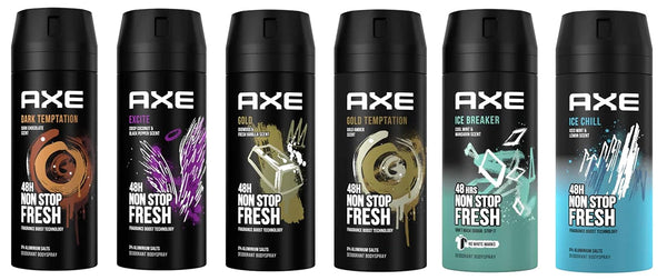 12 Pack AXE Body Spray Deodorant 150ml
