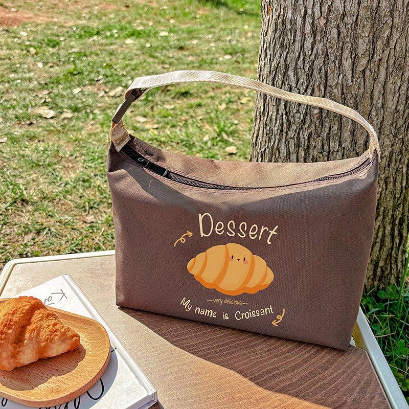 Maillard dessert style large capacity insulated portable lunch box bag student picnic ice pack