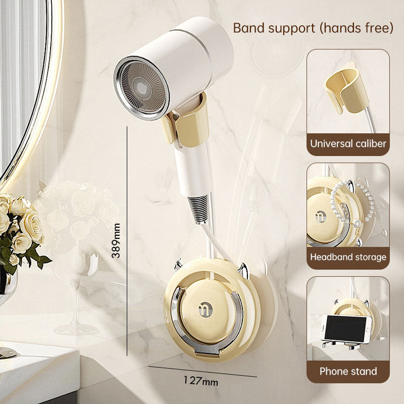 Lazy hair dryer bracket free hand free hands free bathroom wall hanging free drilling hair dryer rack
