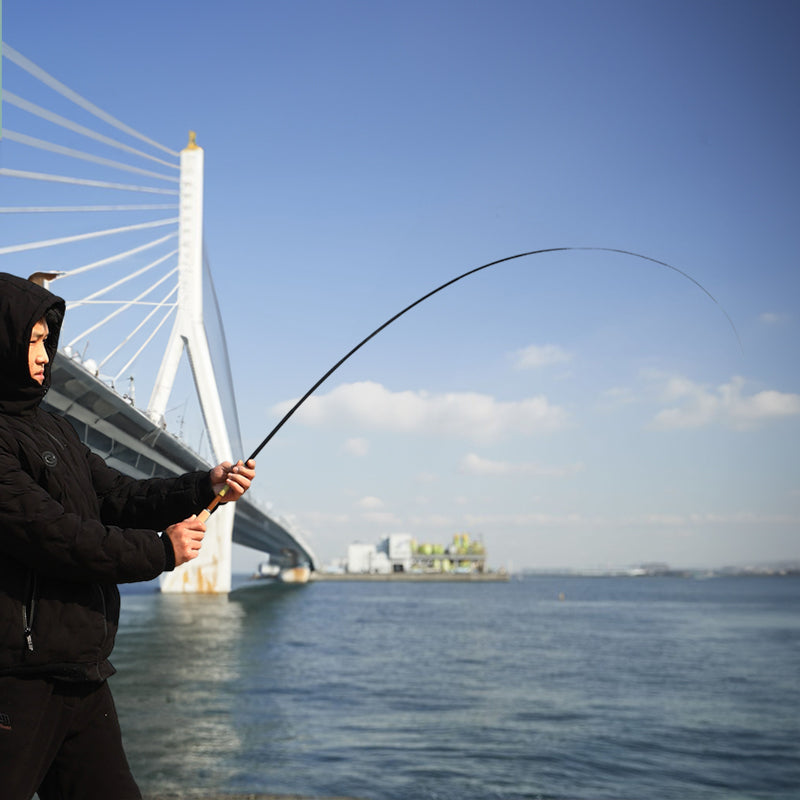 26cm ultra-short portable telescopic fishing rod, carbon fiber material, micro guide rings, ultra-light and durable.