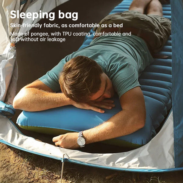 Ultralight Camping Sleeping Pad: Thicken, Self-Inflating with Built-in Pump (Outdoor/Travel)
