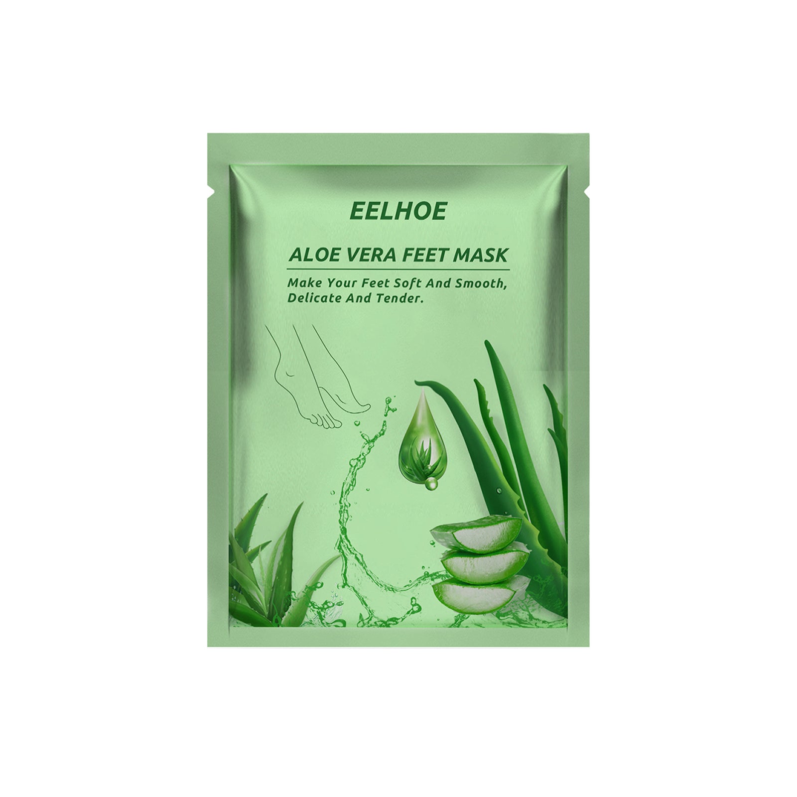 Aloe Vera Foot Mask, Moisturizing Anti-Cracking, Dead Skin Removal, Tender Skin Care Foot Mask