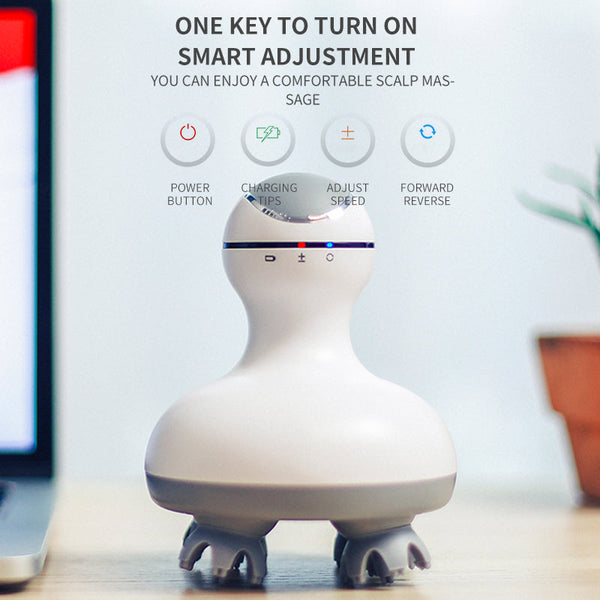 Head massager rechargeable head massager electric 3D scalp massager multifunctional head physiotherapy instrument