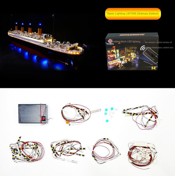 DIY building block lighting compatible with LEGO 10294 Titanic LED lights