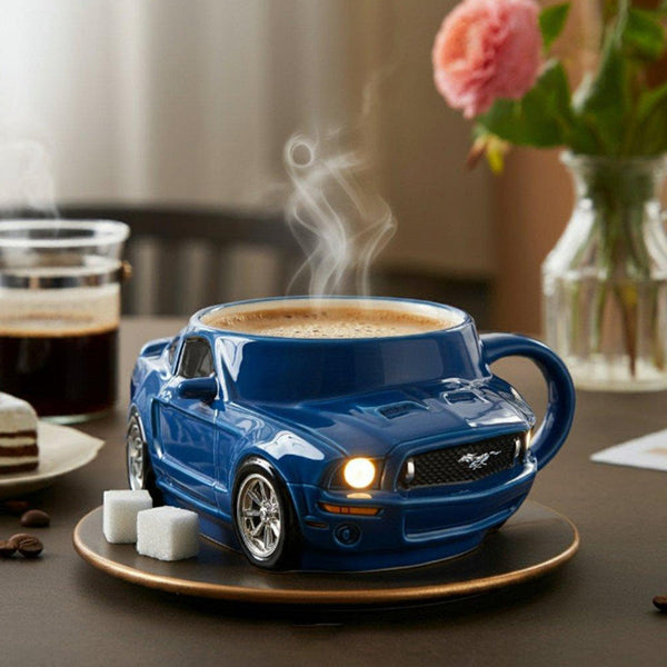 Car-Shaped Stainless Steel Coffee Mug – Handmade, Durable, Novelty Office Cup, Ideal Gift for Car Fans