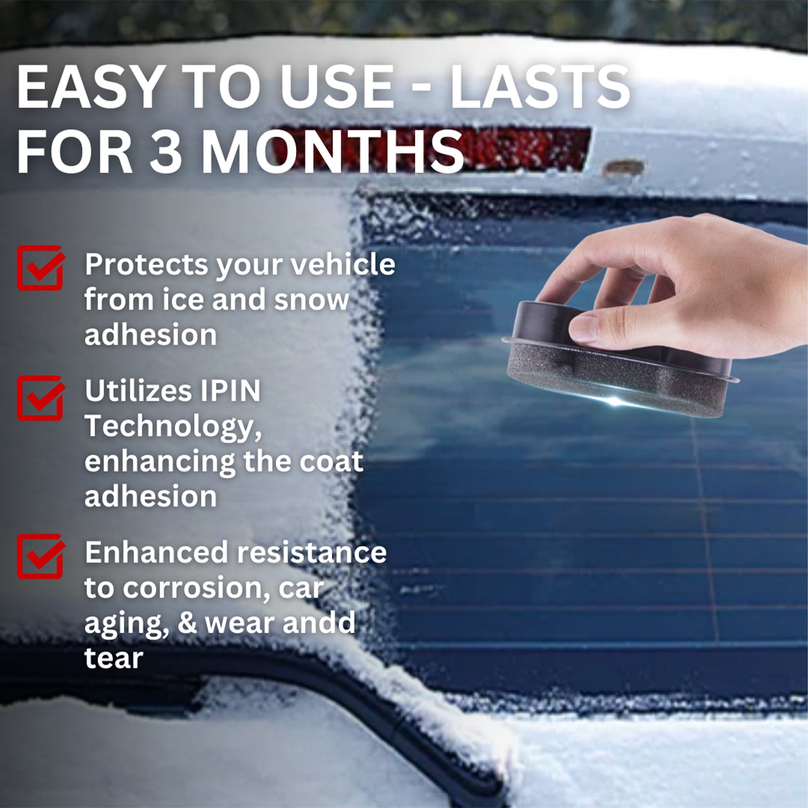 Sponge For Car Glass Hydrophobic Snow Defroster For Car Portable Deicing Cleaning Sponge