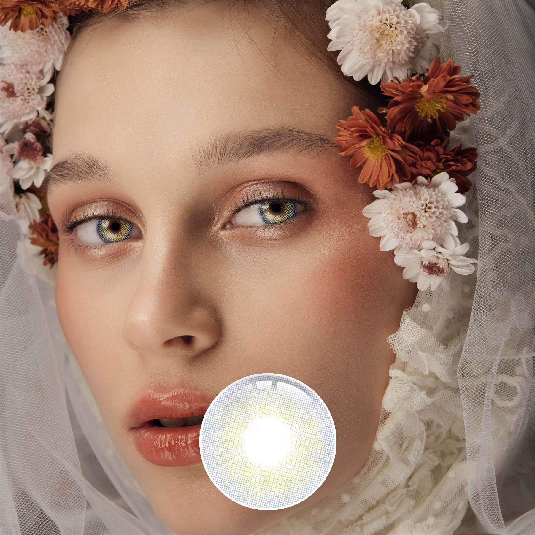 1Pcs FDA Certificate Eyes Beautiful Pupil Colorful Girl Cosplay Contact Lenses Blue