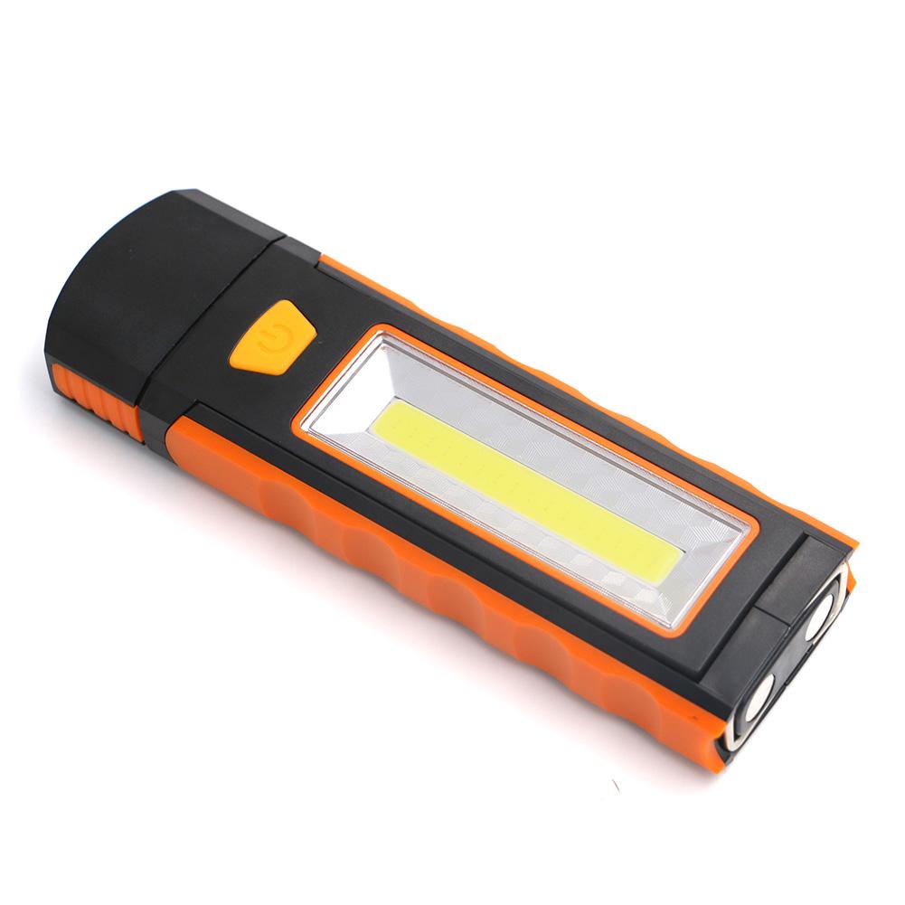 COB LED Work Light Inspection Lamp Flashlight Torch Magnetic Hook Hand Tool Garage Outdoors Camping SportAAA