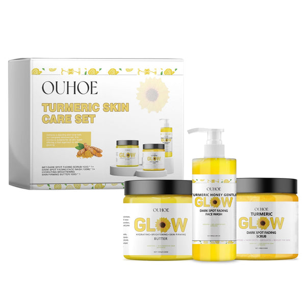 Turmeric Skin Care Set, Fresh And Clean Hydrating Oil-Control Fade Out Fine Lines Firming Haun White Treatments