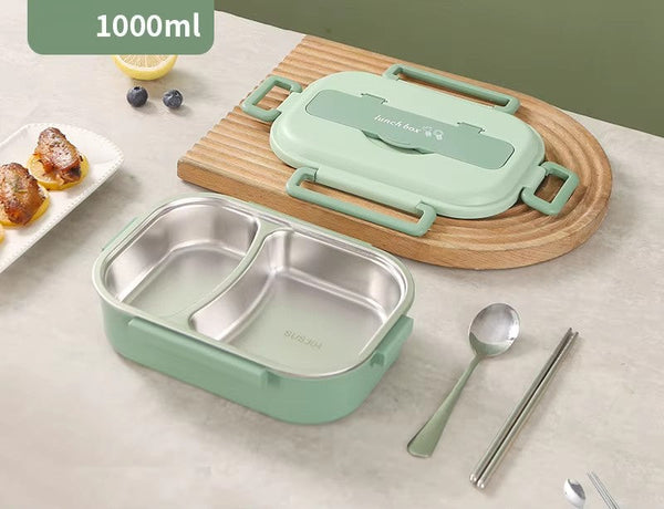 Food grade microwaveable stainless steel compartment insulation lunch box