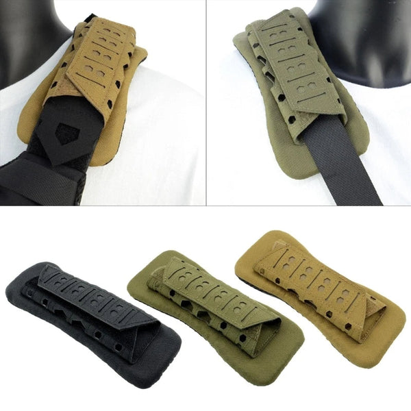 Laser Cutting Tactical Vest Shoulder Strap Pads Outdoor Backpack Breathable Mesh Cushion Shoulder Pad For Hunting Vest