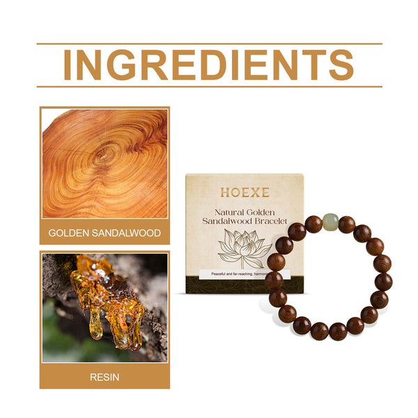 Gold Wire Sandalwood Bead String New Chinese Style Simple Minority Sense Ancient Style Style Play Decorative Bracelet