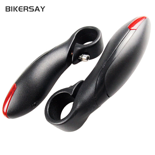 Mountain Bike Steering Handlebar Light LED With Light Auxiliary Handlebar Horn Handle Cover Safety Warning Bicycle Equipment Accessories