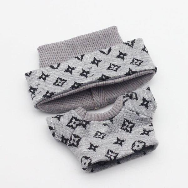 17cm Labubu First and Second Generation Blind Box 10cm Cotton Crying Doll Clothes Knitted Printed Hat