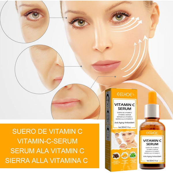 Vitamin C Anti-Aging Serum, Lighten Neck Lines And Facial Wrinkles, Firming And Tender Skin Anti-Wrinkle Serum