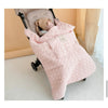 Winter Stroller Blanket Fleece Warm Baby Blanket Newborn Swaddle Infant Accessory Quilted Windproof Cloak Strap Wrap Quilt Cover