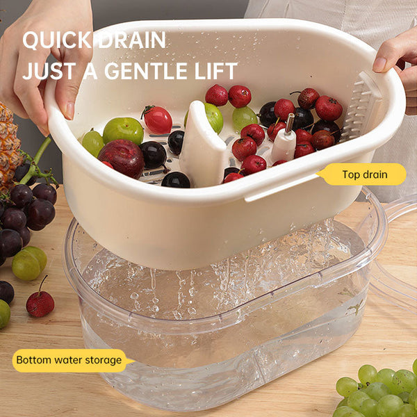 Fruit and vegetable washer drain basket household washing machine kitchen ingredients washing basket