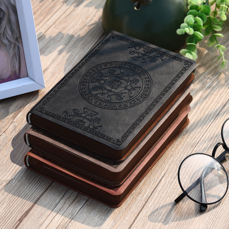 Mini notebook portable small notepad exquisite printing book students learn to write and office leather notebook A6 notebook