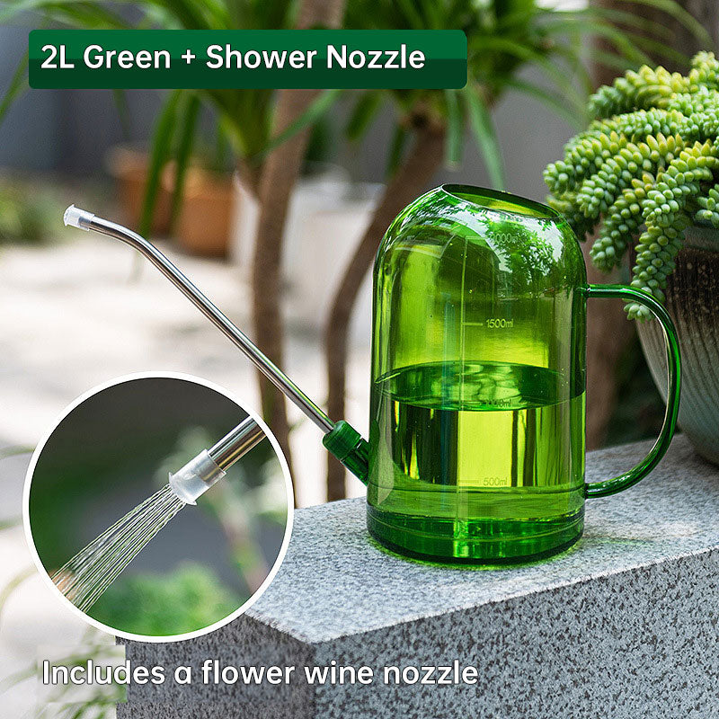 New 1.5L garden watering can, large-capacity detachable watering device, stainless steel long-spout home garden supplies