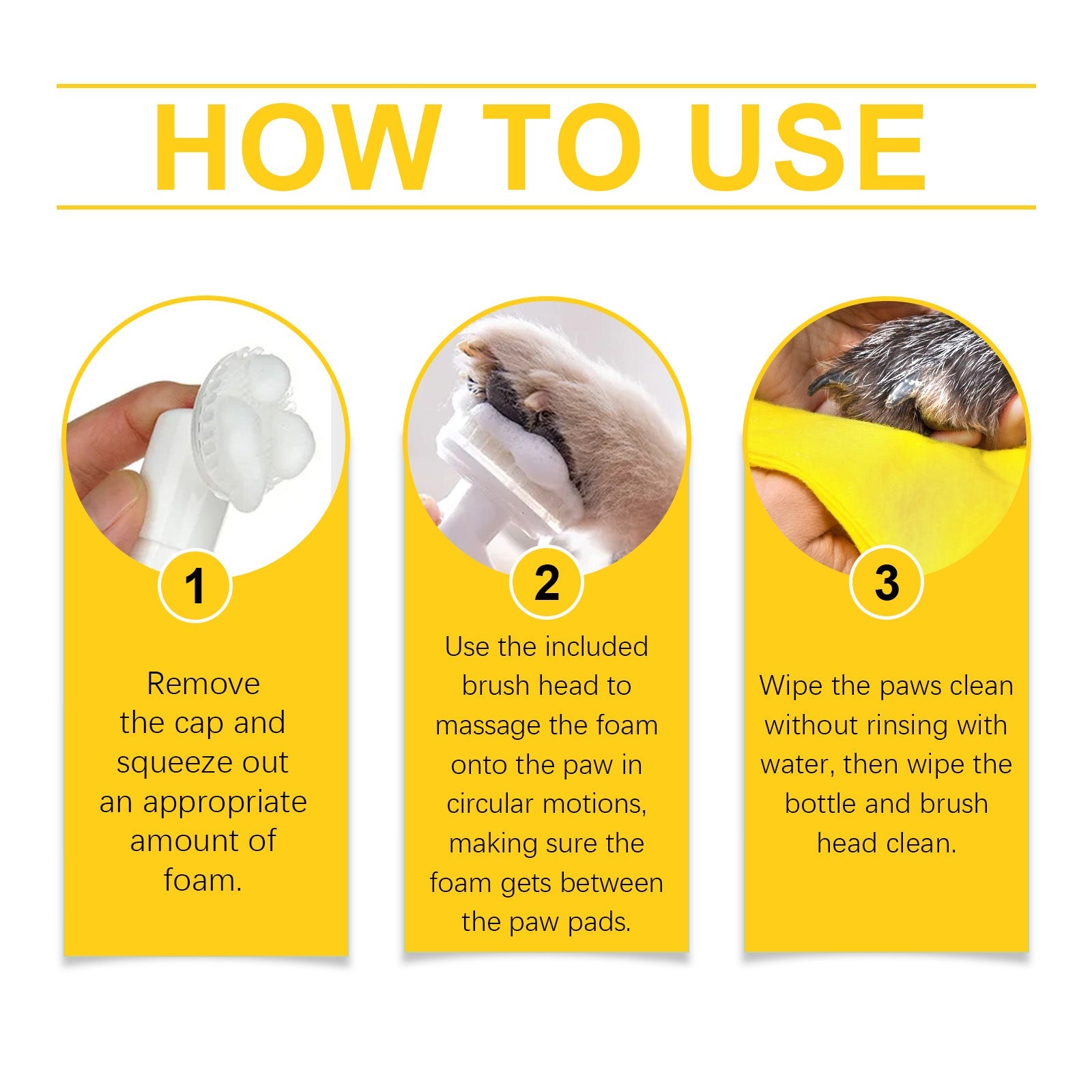 Pet Foot Foam Cleanser Deep Cleaning Dog And Cat Foot Care Moisturizing