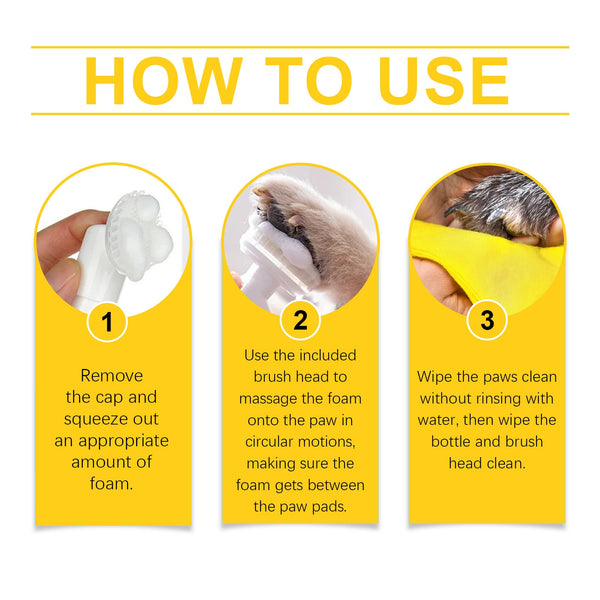 Pet Foot Foam Cleanser Deep Cleaning Dog And Cat Foot Care Moisturizing