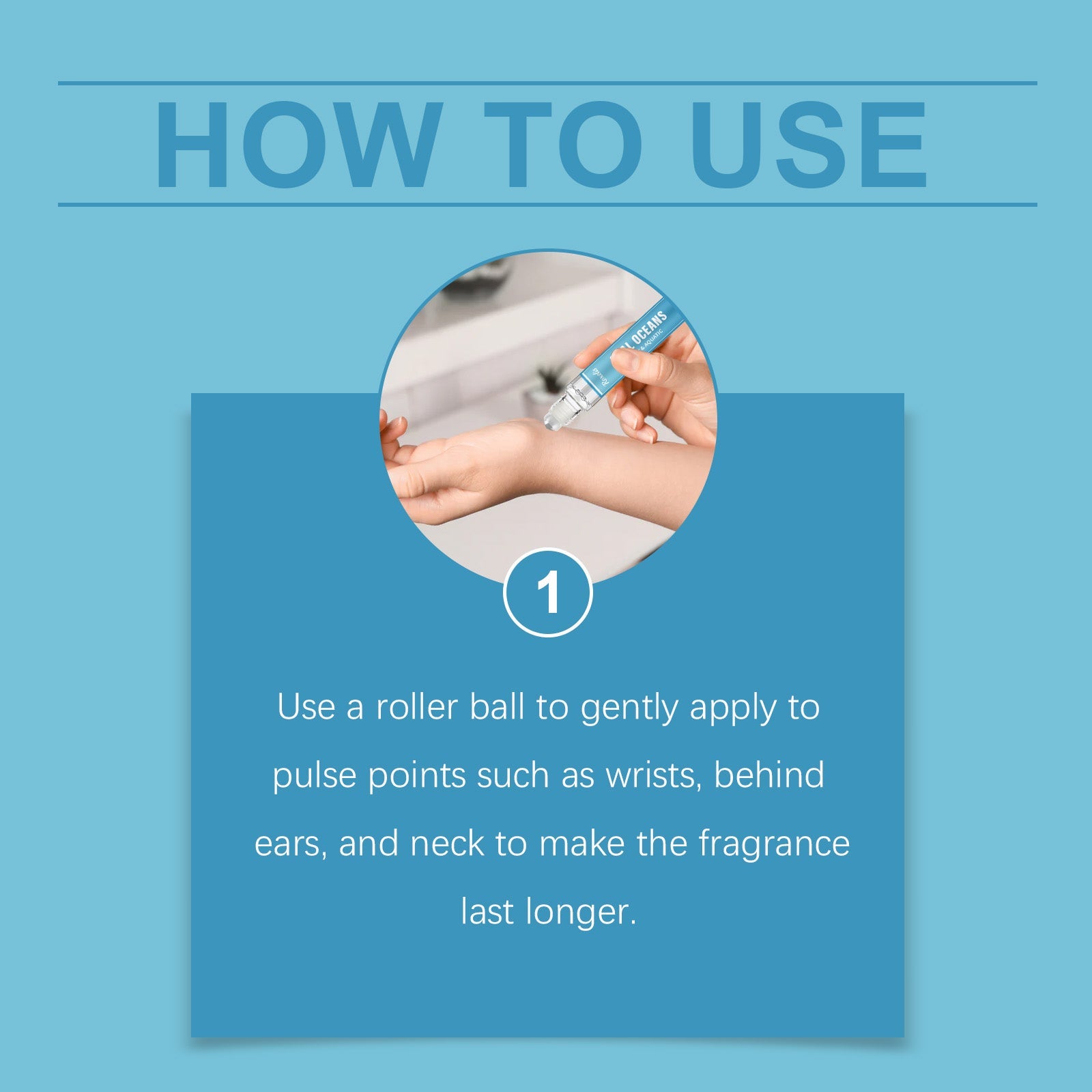 Fresh Ocean Perfume Ball Natural Fragrance Lasting Fragrance Date Sea Breeze Tune Fresh Rolling Ball Perfume