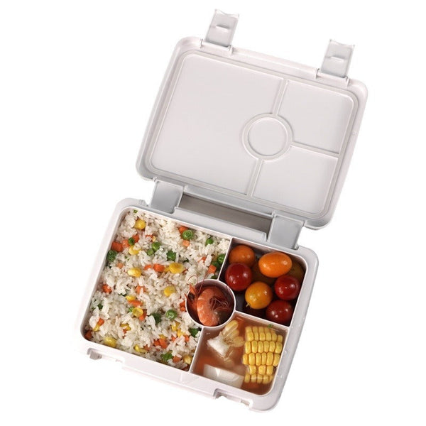 Microwaveable, sealed and leak-proof large capacity compartment lunch box with lid