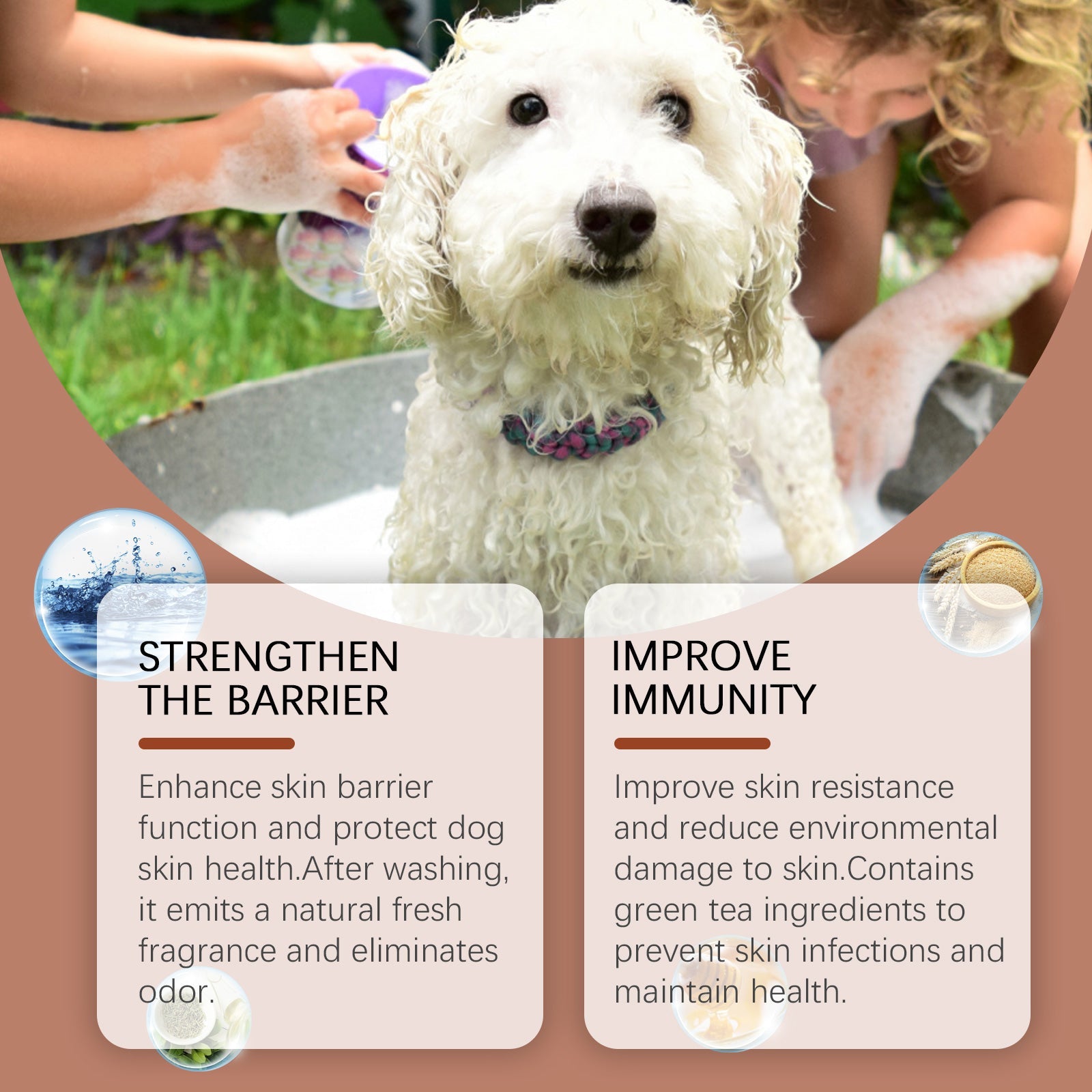 Shampoo For Dogs Gentle Cleansing Shampoo For Dog Hair Moist, Smooth And Tangle-Free