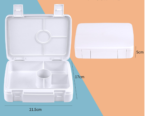 Microwaveable, sealed and leak-proof large capacity compartment lunch box with lid