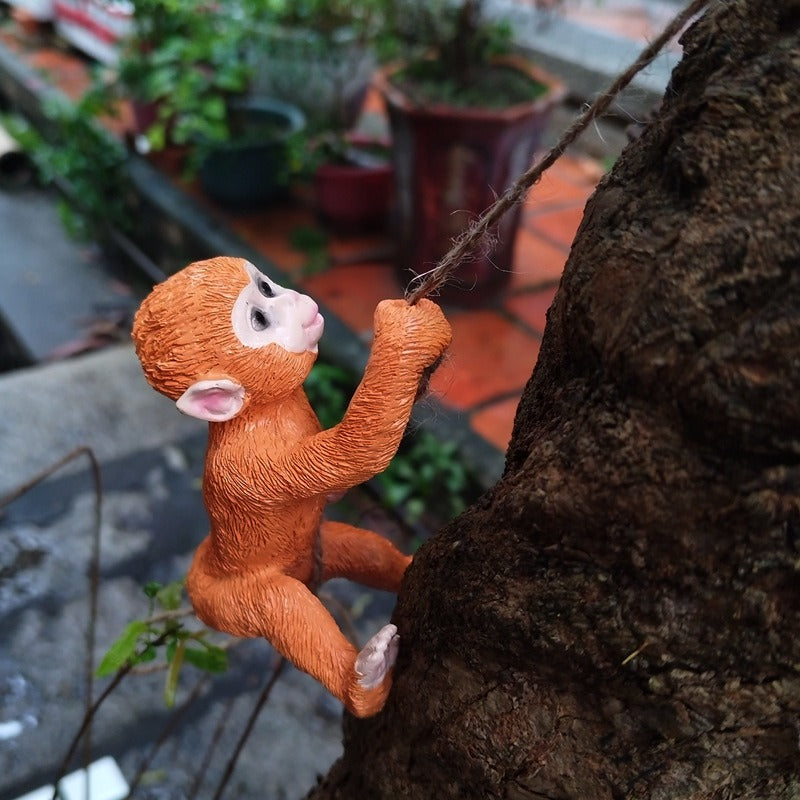Outdoor Climbing Little Monkey Little Squirrel Flower Pot Hanger