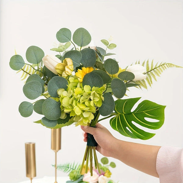 Artificial plants, eucalyptus leaves, festivals, weddings, home decor, DIY wreaths, bouquet accessories.