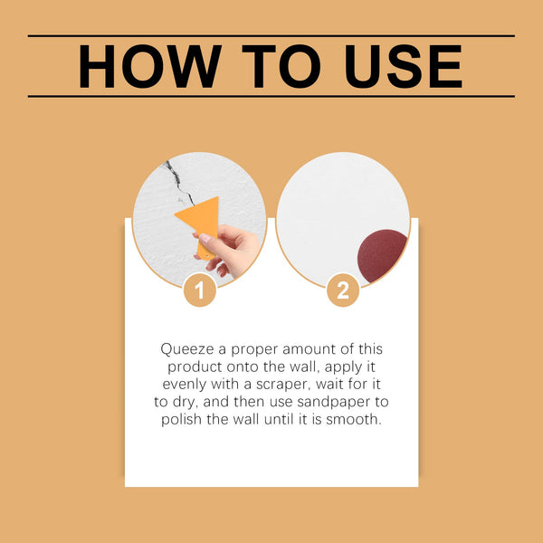 Wall Repair Kit Skinning Damaged Wall Holes Apply Refurbished Cover Waterproof Wall Repair Cream