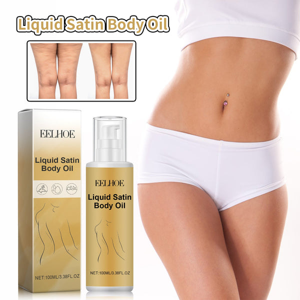 Liquid Satin Body Oil, Deeply Moisture Reduce Wrinkle Skin Flabby Elastic
