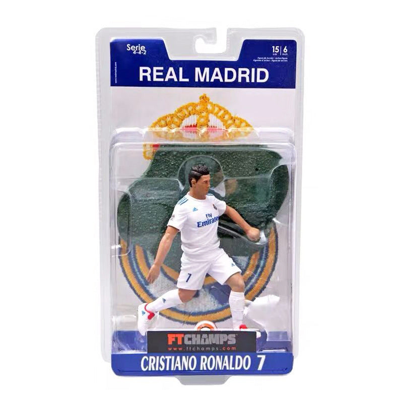 Sports football star Cristiano Ronaldo Lionel Messi Barcelona Real Madrid football fan commemorative figurine