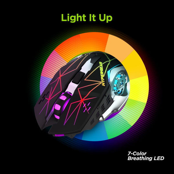 HyperGear Chromium Wireless Gaming Mouse for Extended Play Sessions