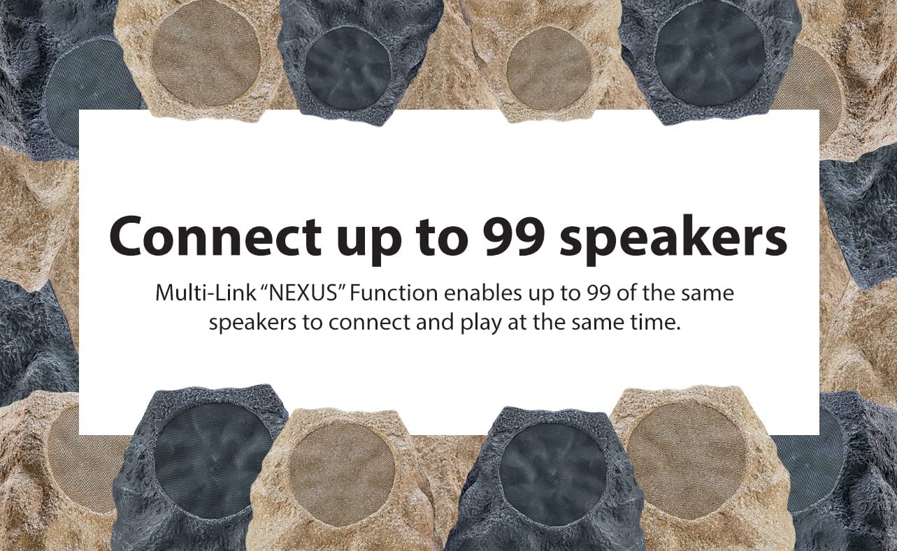 SoundPro Bluetooth Multi-Link Solar Rechargeable Wireless Rock Speaker