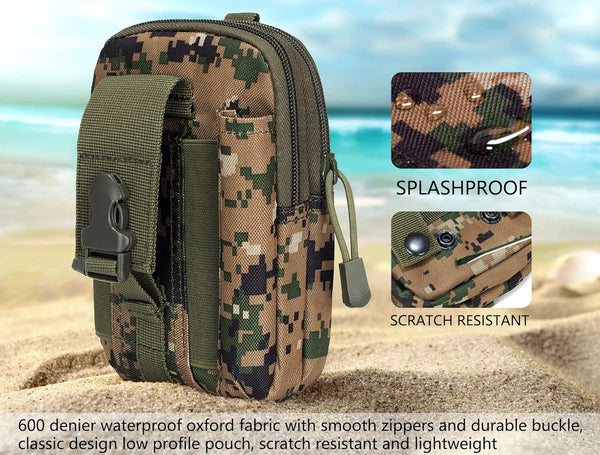 JupiterGear Tactical MOLLE Military Pouch Waist Bag for Hiking, Running and Outdoor Activities