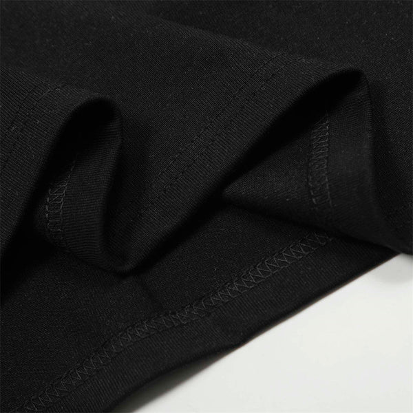 Niche High Street Floral Letter Print Short Sleeve T-Shirt INS Trendy American Summer Men's Casual Crew Neck Half Sleeve