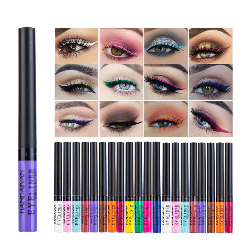 HANDAIYAN FDA Approved Color Matte Eyeliner Liquid Imitation Water 12-Pack