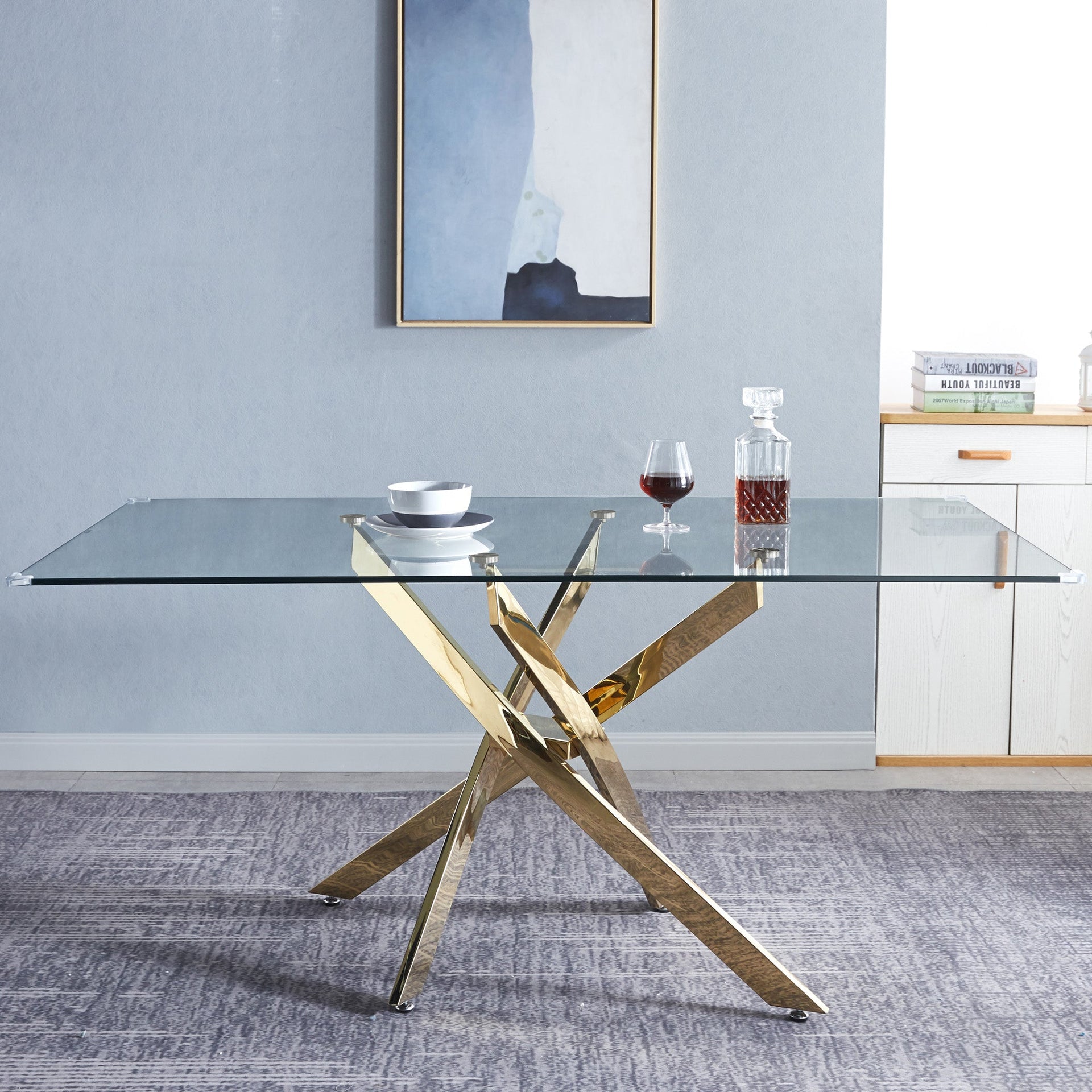 Modern Glass Table for Dining Room/Kitchen, 0.39