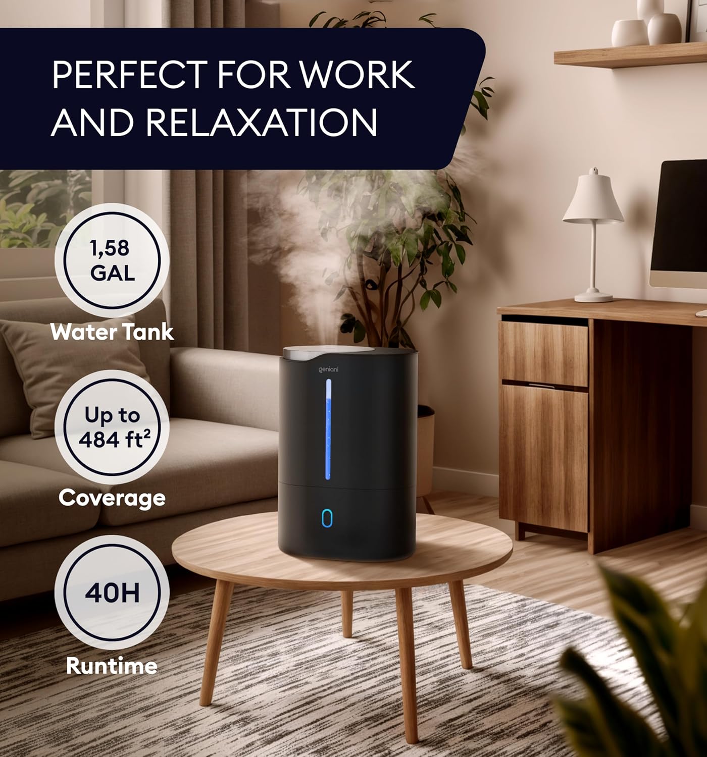 Huron Humidifier 6L Black