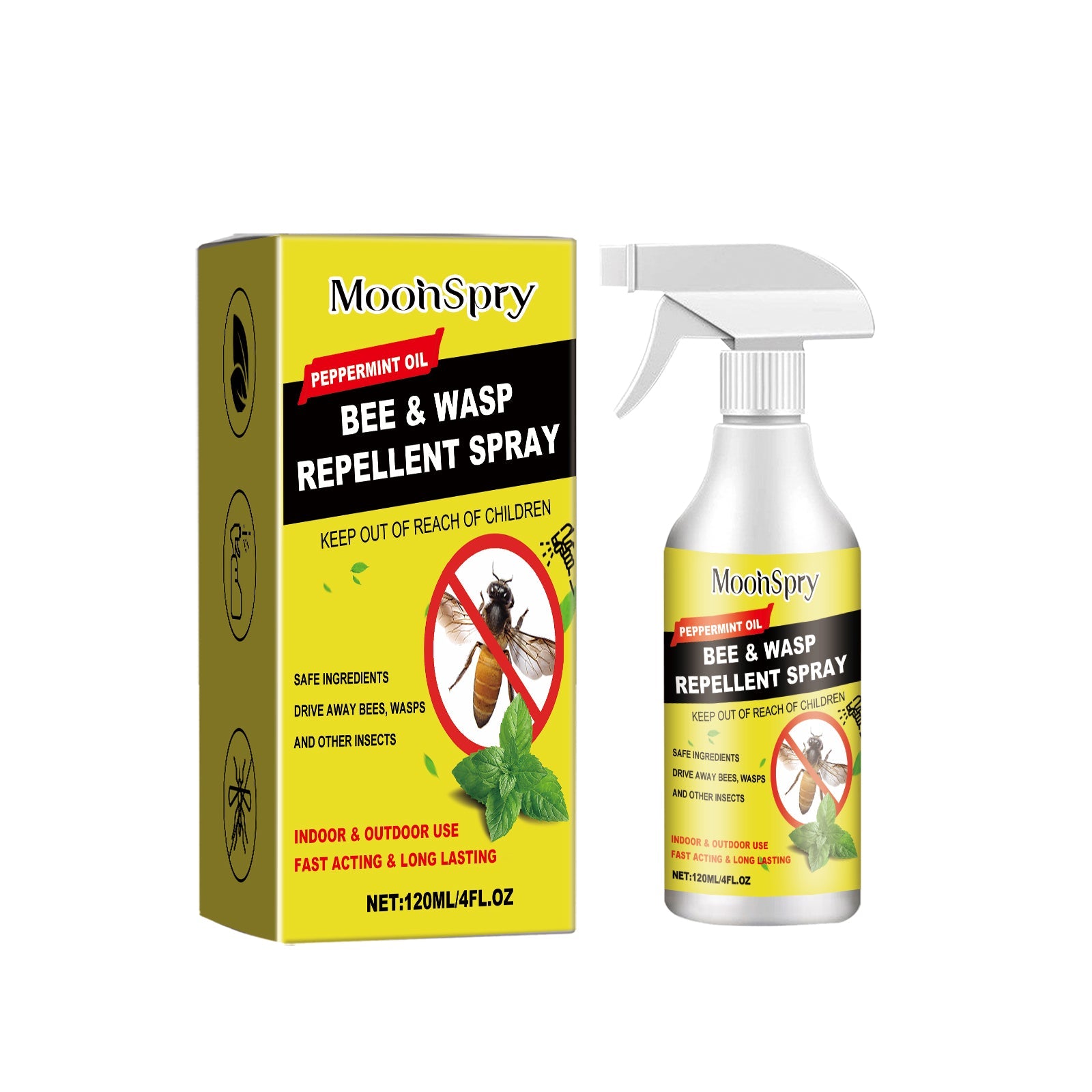 Moonspry Outdoor Insect Repellent Spray, A Mild Formulation To Repel Bees And Wasps Outdoor Protective Insect Repellent Spray