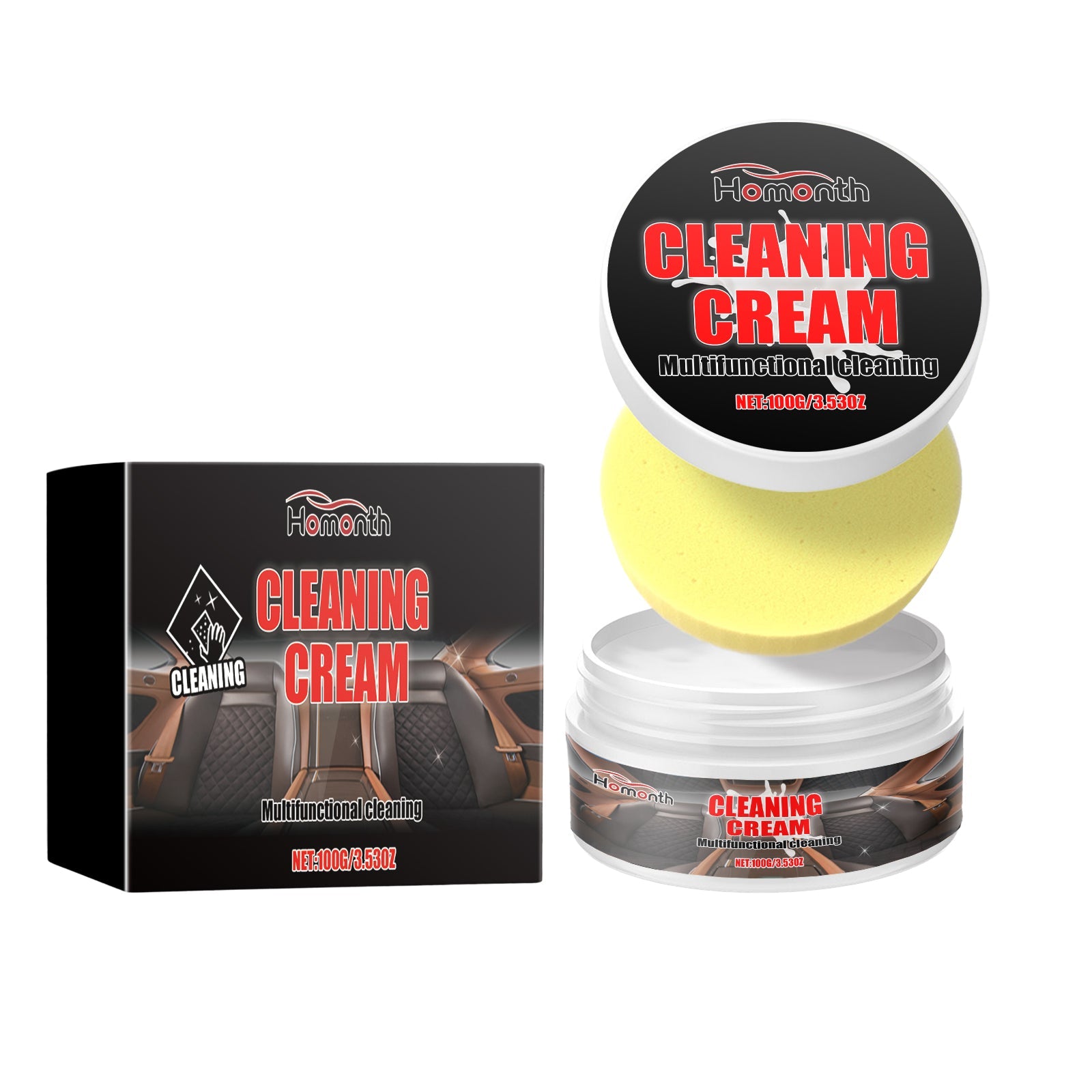 Cleaning Cream, Sofa Seat Polishing Complementary Color Brightening Scratch Care Repair Cream